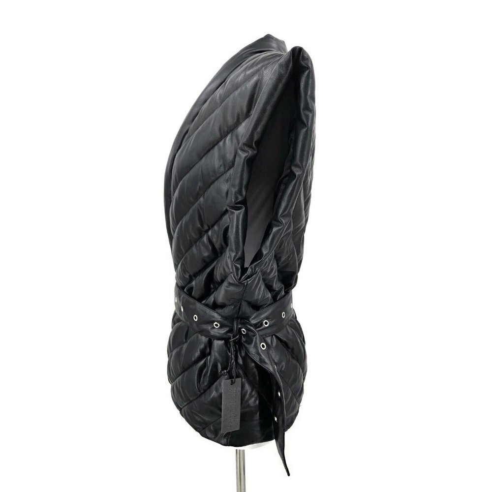 New BlankNYC Under the Radar Vest Womens S Black Vegan Leather Quilted Blank NYC - Picture 5 of 10